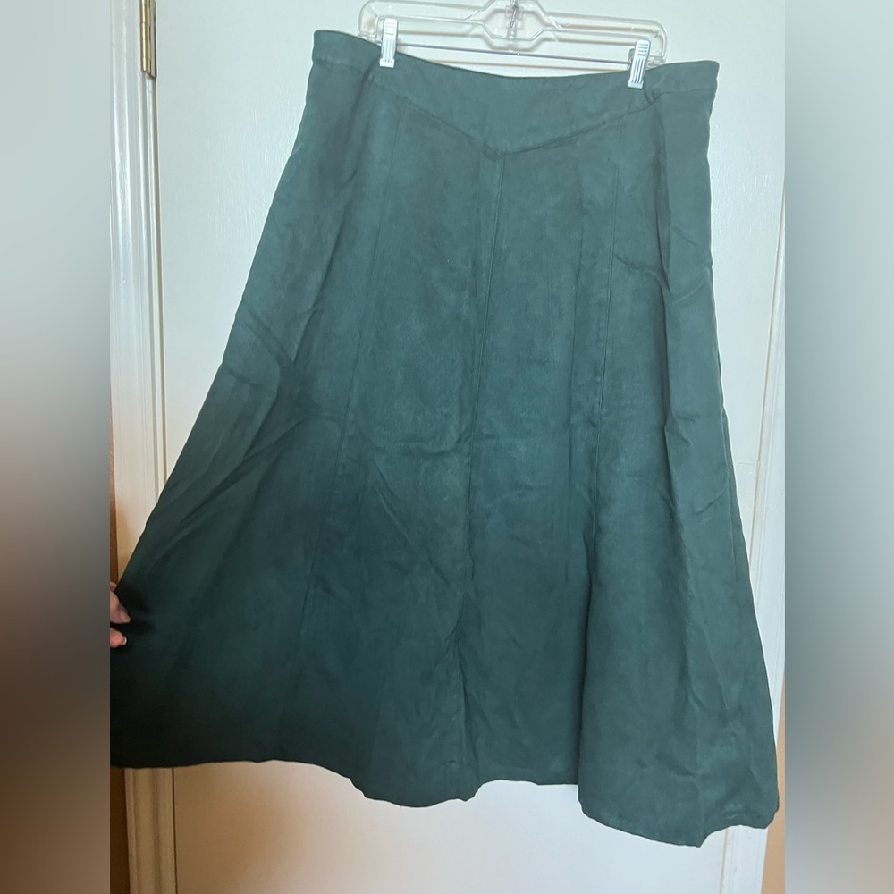 Sueded-cloth A-line Maxi Skirt